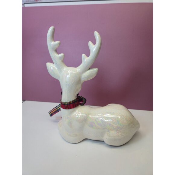 Vintage Brinns Ceramic Deer Figure Iridescent finish Collectible Christmas decor - Picture 6 of 11